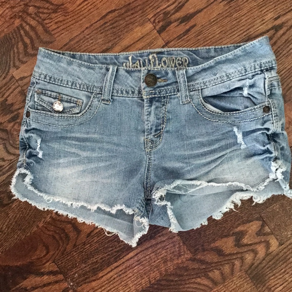 Wallflower Distressed Jean Shorts